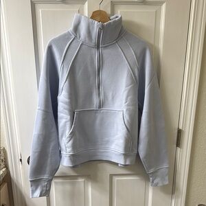 Light Blue Quarter-Zip Pullover